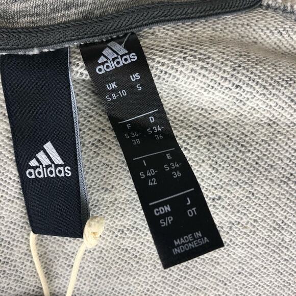 ADIDAS Sport 2 Street Shirt Crop Light Gray S NWT Small Sporty - Picture 7 of 8